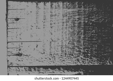 Old Grunge Urban Vector Black And White Texture, Dark Weathered Overlay Distress Pattern Sample, Abstract Scratched Background