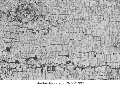 Old Grunge Urban Vector Black And White Texture, Dark Weathered Overlay Distress Pattern Sample, Abstract Scratched Background
