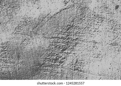 Old Grunge Urban Vector Black And White Texture, Dark Weathered Overlay Distress Pattern Sample, Abstract Scratched Background