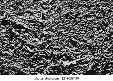 Vector Urbano Antiguo Grunge Textura Negra Y Blanca, Ejemplo De Patrón De Peligro De Superposición Metálico Oscuro, Fondo Escrachado Resumen