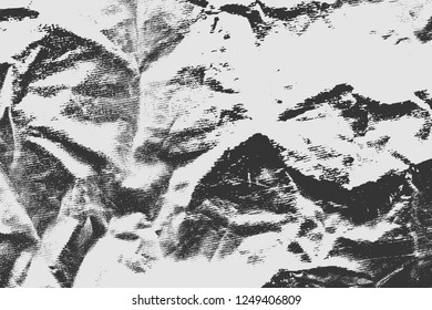 Old Grunge Urban Vector Black And White Texture, Dark Weathered Overlay Distress Pattern Sample, Abstract Scratched Background