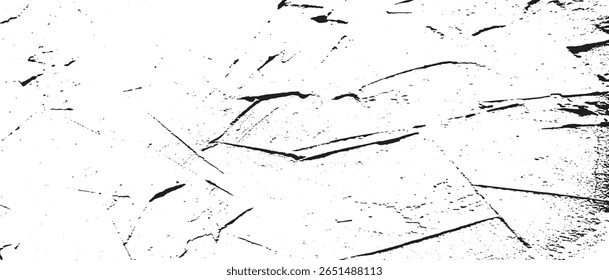 Viejo grunge textura de la pared y el fondo. Superposición desordenada granulada de superficie vacía y envejecida.  Ilustración vectorial. Negro aislado en blanco. EPS10