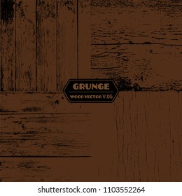 old Grunge Wooden texture vector illustration