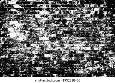 Old grungy rustic dirty dusty brick wall of ancient city. Uneven pitted peeled surface brickwork of cellar worn. Ruined rusty stiff blocks. Spotted messy ragged holes brickwall for 3D grunge design
