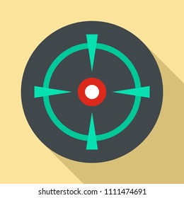 Old gun aim icon. Flat illustration of old gun aim vector icon for web design
