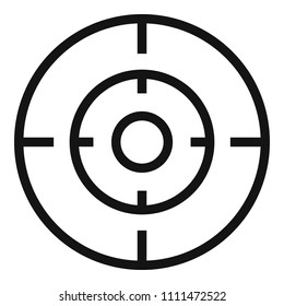 Old gun aim icon. Simple illustration of old gun aim vector icon for web design isolated on white background