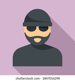 Altes Hacker-Symbol. Flache Illustration des alten Hackers, Vektorsymbol für Webdesign