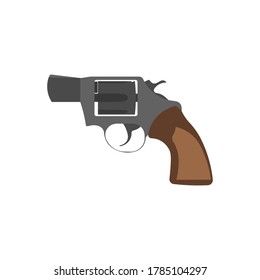 vector de pistola de mano antigua sobre fondo blanco