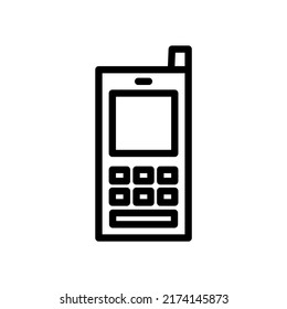 plantilla de logotipo de ilustración vectorial de iconos de teléfonos antiguos para muchos fines. Aislado sobre fondo blanco.