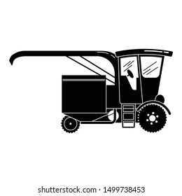 Old harvester icon. Simple illustration of old harvester vector icon for web design isolated on white background