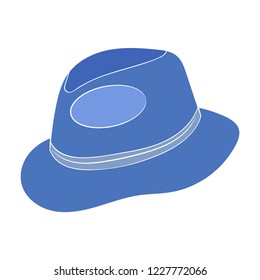 Old hat. Vector drawing. Element of clothes.