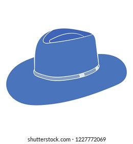 Old hat. Vector drawing. Element of clothes.