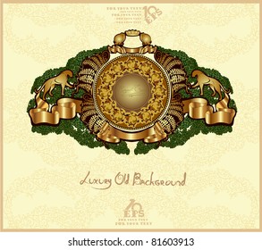 old heraldic background gold