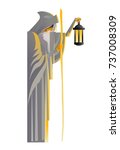 old hermit with lantern