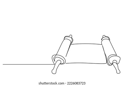 old historical parchment scroll paper simple line drawing