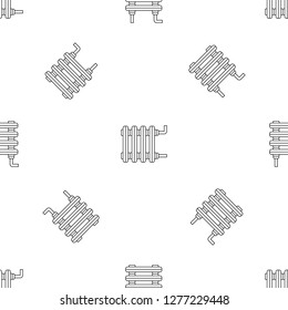 Old home radiator icon. Outline illustration of old home radiator vector icon for web design isolated on white background