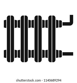 Old home radiator icon. Simple illustration of old home radiator vector icon for web design isolated on white background