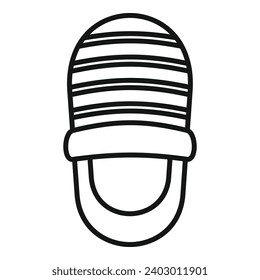 Old home slippers icon outline vector. Informal clipart. Snug shoe fashion