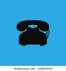 old home telephone icon vector