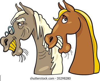 old horse and young one