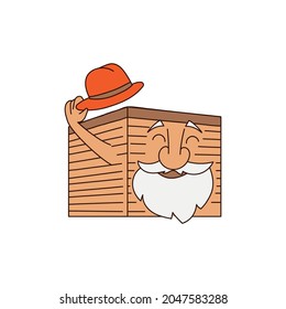 An old house with a beard and a hat