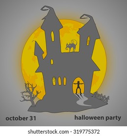 Old house with ghosts and the dead, opened its doors in halloween