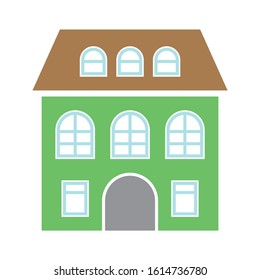 old house icon. flat illustration of old house vector icon. old house sign symbol