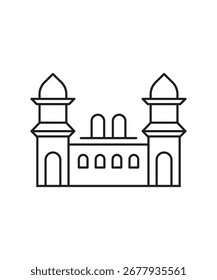 old house icon, vector best line icon.