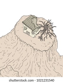 old house in mountain