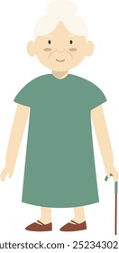 Personagem de Animação Humano Antigo sobre Fundo Branco. Ilustração de vetor
