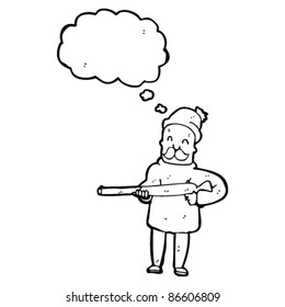 old hunter cartoon