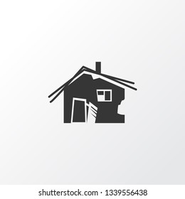 Old hut icon symbol. Premium quality isolated house element in trendy style.