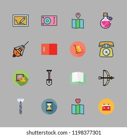 old icon set. vector set about kitchen board, battery, poison and blackboard icons set.