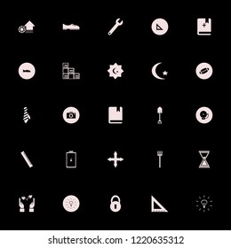 old icon. old vector icons set ruler, hands sprout, rugby ball and book