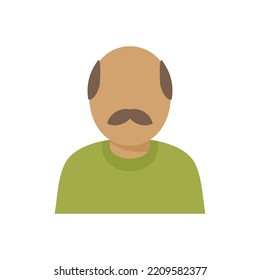 Icono de la vieja inmigrante. Ilustración plana del icono vectorial de la vieja inmigrante aislado en fondo blanco