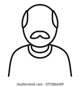 Old immigrant icon. Outline Old immigrant vector icon for web design isolated on white background