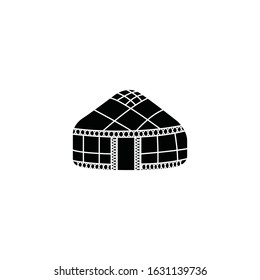 Old immigrant Turkish tent, vector illustration