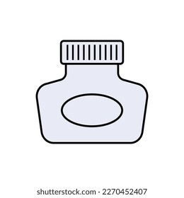 Old Ink Bottle Icon - Vector.