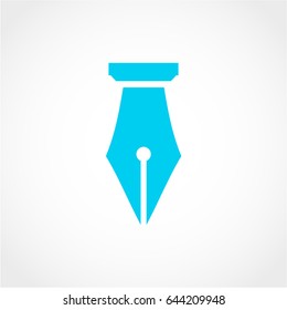 old ink pen Icon Isolated on White Background