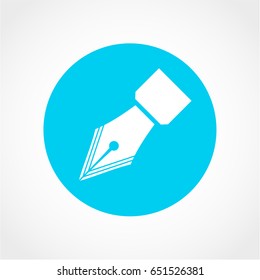 old ink pen Icon Isolated on White Background