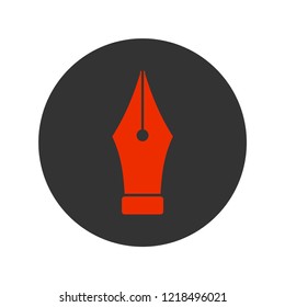 Old ink pen nibs icon. Vector illustration.