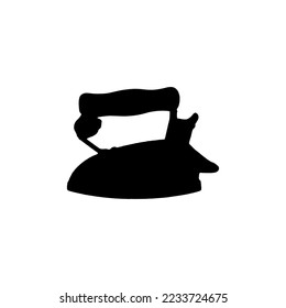 Old iron icon. Simple style a dry cleaning company big sale poster background symbol. Old iron brand logo design element. Old iron t-shirt printing. Vector for sticker.