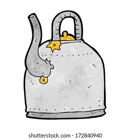 caricatura del viejo hervidor de hierro