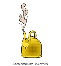 caricatura del estilo de historietas retro del viejo kettle de hierro
