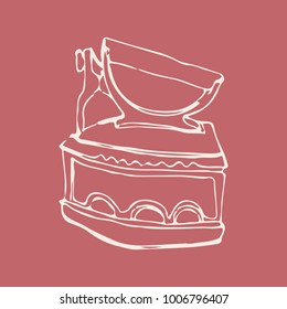 old iron. Outline.