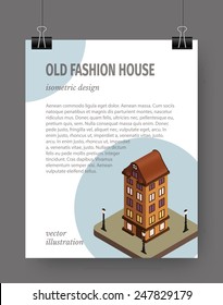 Old isometric house made in vector eps 10