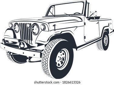 old jeep car 4 wd classic