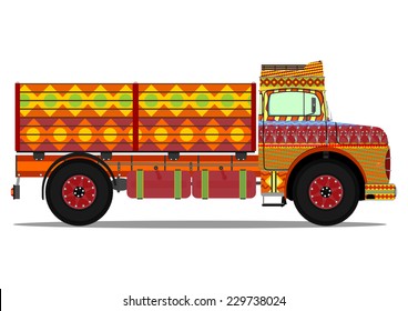 indian truck images stock photos vectors shutterstock https www shutterstock com image vector old jingle truck vector illustration without 229738024