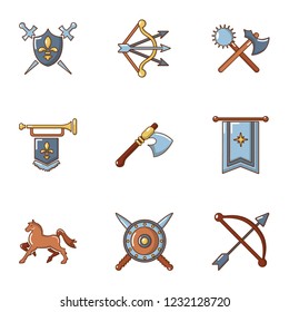 Old junk icons set. Flat set of 9 old junk vector icons for web isolated on white background