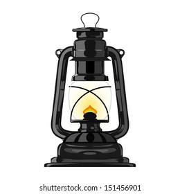 Old Kerosene Lamp. Eps10